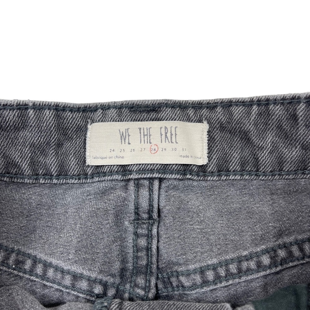 Free People Rainn distressed black denim mini skirt size 28 or small Witchcore - Picture 5 of 9